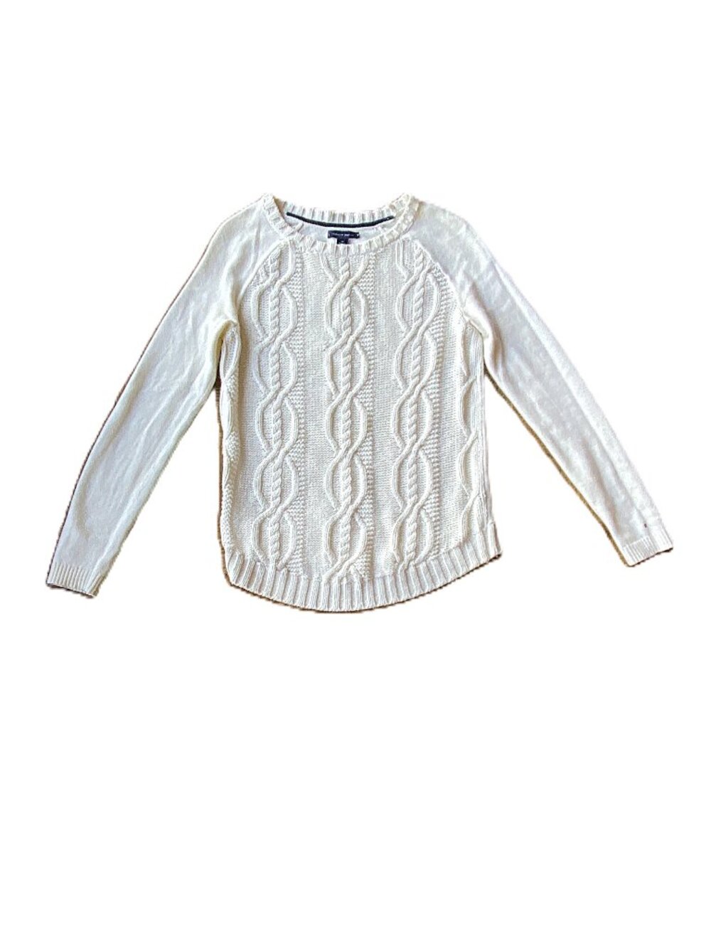 Tommy Hilfiger White Cotton Sweater